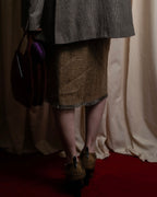 "HERMES" Gaultier period fringe design wrap skirt