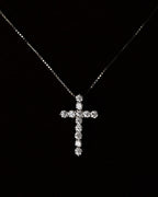Pre-Loved/ Diamond(0.50ct) Cross Top Platinum Necklace