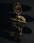 "CELINE" Early 90s spiral circle chain toggle bracelet