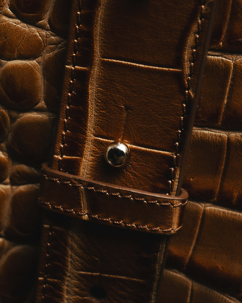 “Max Mara” 00’s-20’s crocodile-embossed 2way backpack