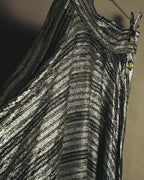 "ENRICO COVERI" 80's-90's Metallic flared maxi skirt