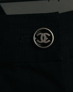 “CHANEL” 2004 Spring grosgrain straight trousers
