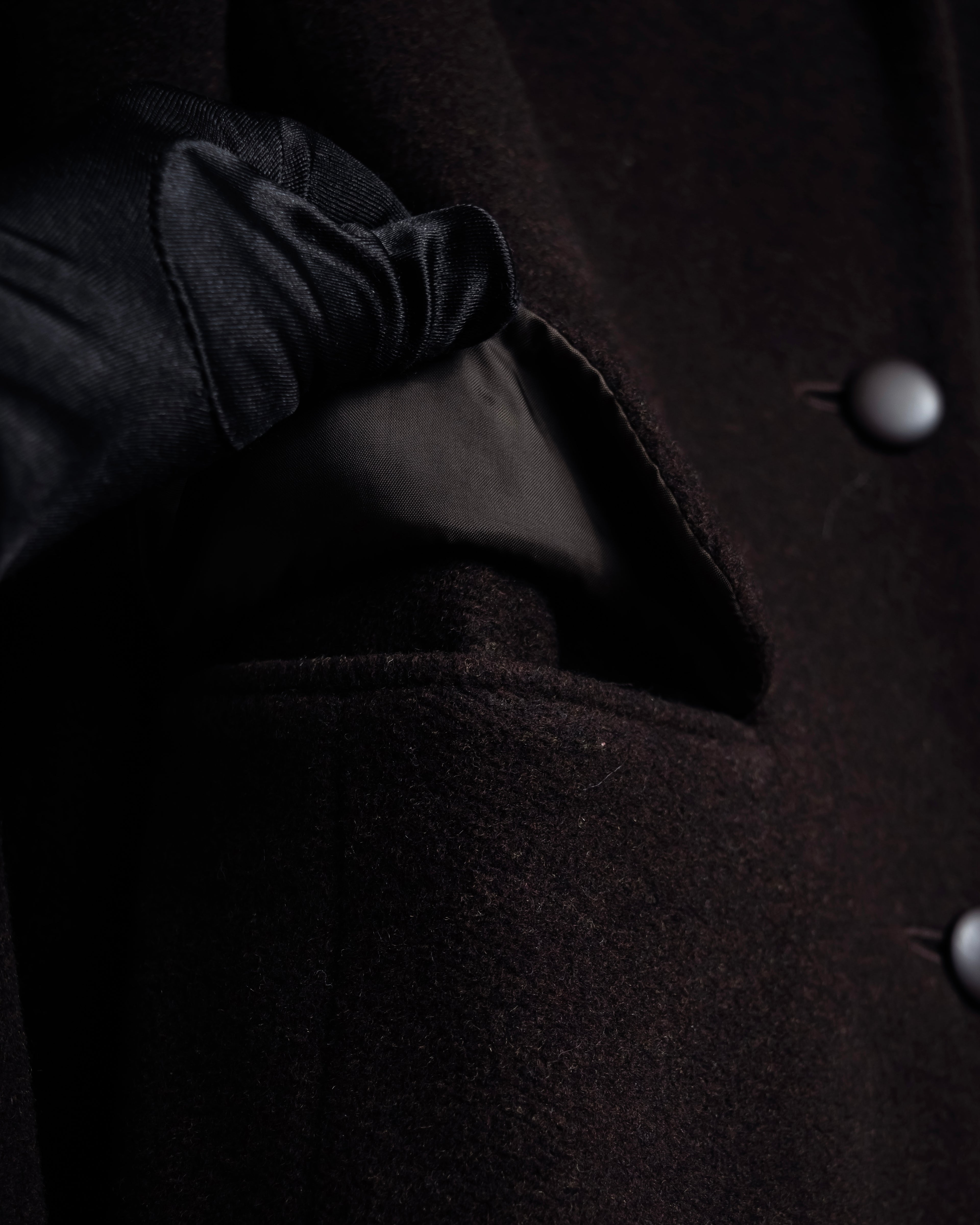 "miss Chloe" Fur collar switching design wool coat