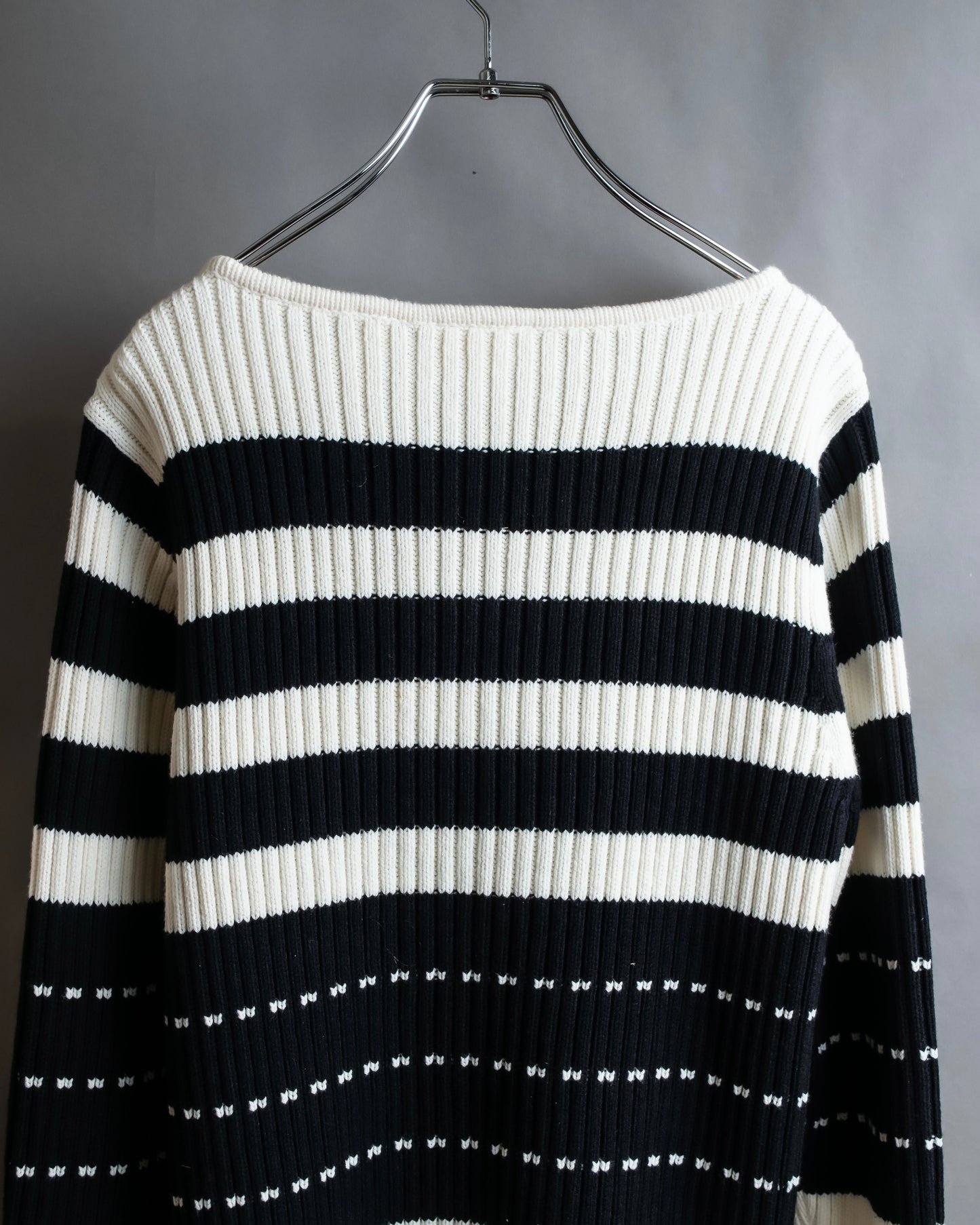 "liz claiborne" Thick pitch striped bicolor knit pullover