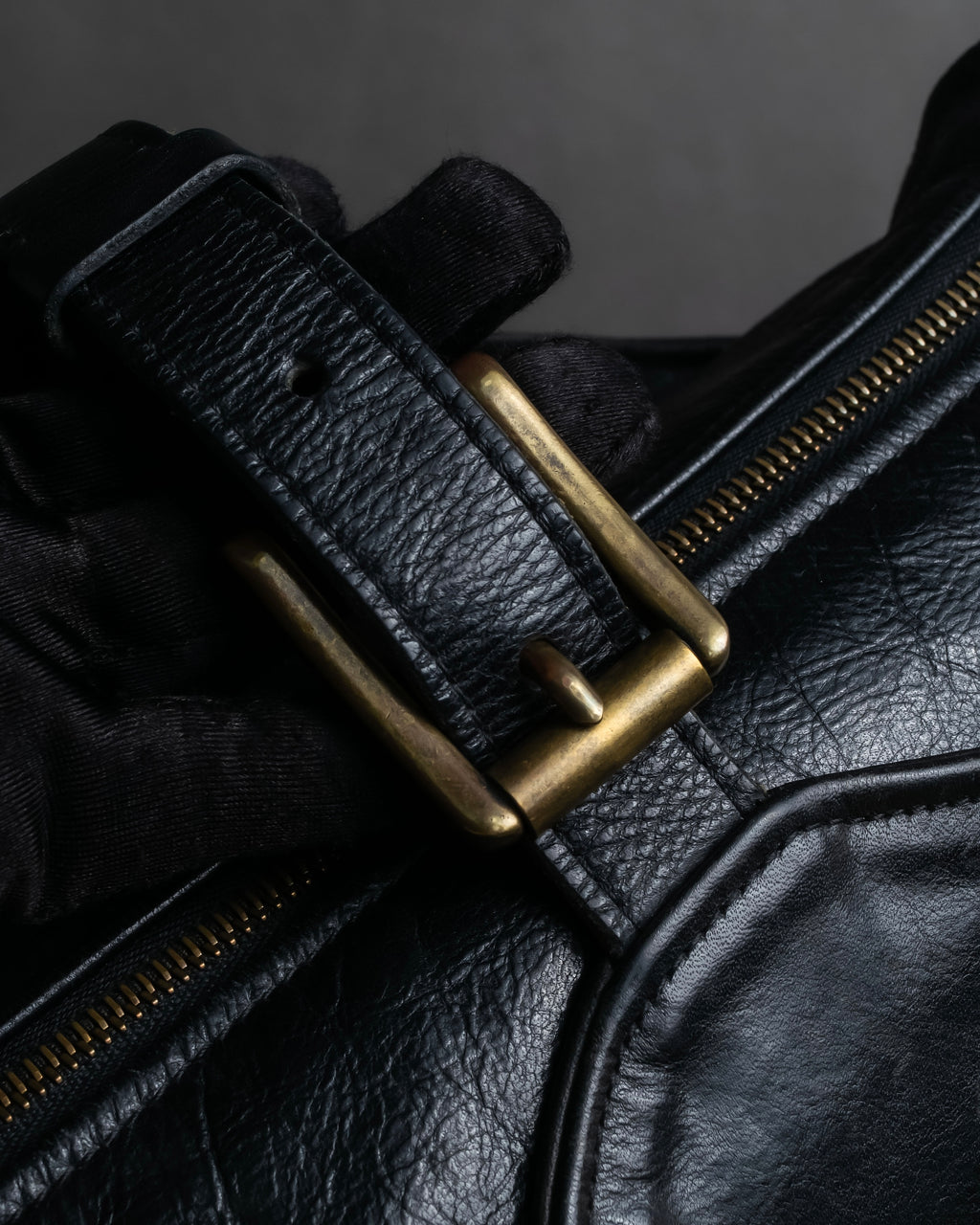 "Jas-M.B." Belt flap design leather shoulder bag