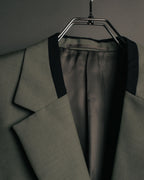 "PRADA" 2012AW Wool-mohair tailored jacket with contrast collar detail