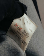 "Christian Dior" 80's-90's Elegant cashmere-collar belted wrap coat