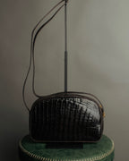 "valentino garavani" 70's-80's Vintage genuine crocodile leather shoulder bag