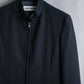 “ISSEY MIYAKE”  Chin belt designed stand collar jacket