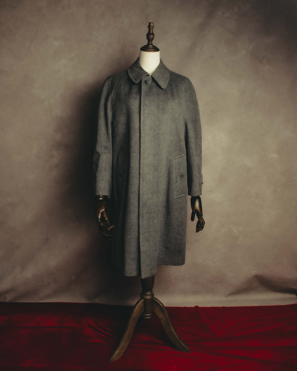 “Burberrys” 80’s Bedford wool balmacaan coat