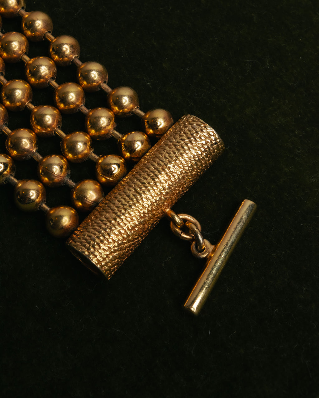 -SPECIAL- “Christian Dior” 70’s-80’s Five strand gold ball chain bracelet