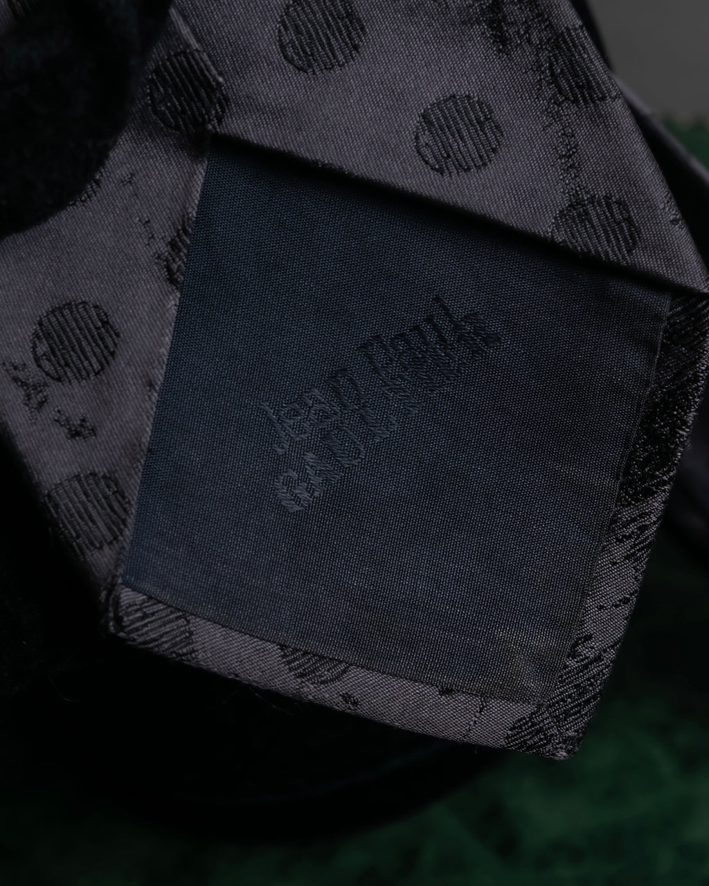 "JEAN PAUL GAULTIER HOMME" Geometric polka dot silk tie