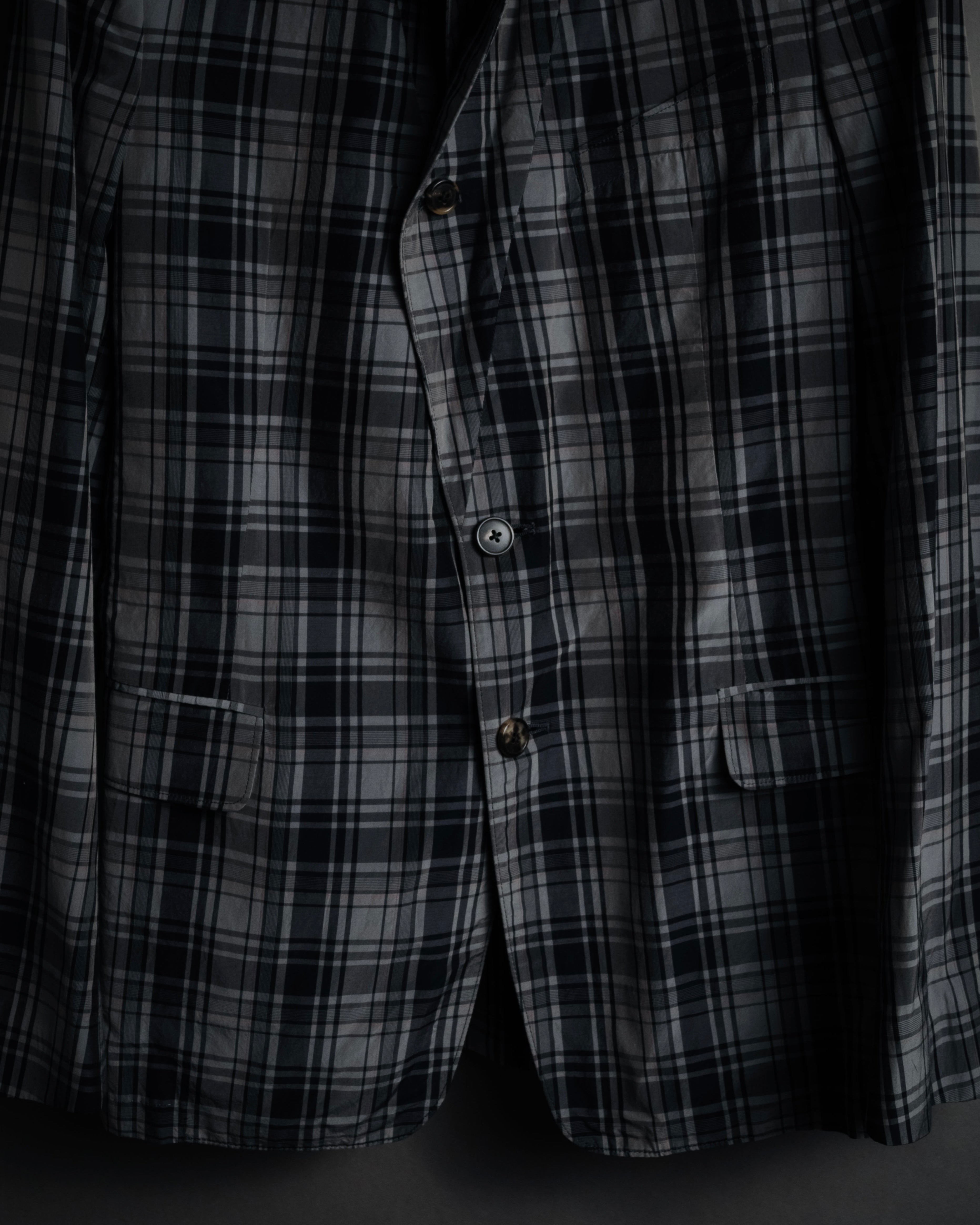 "DRIES VAN NOTEN" 2012-2018 lightweight madras check tailored jacket