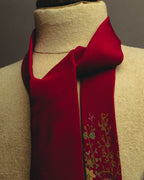 "GUCCI" 70's-80's Floral silk scarf tie