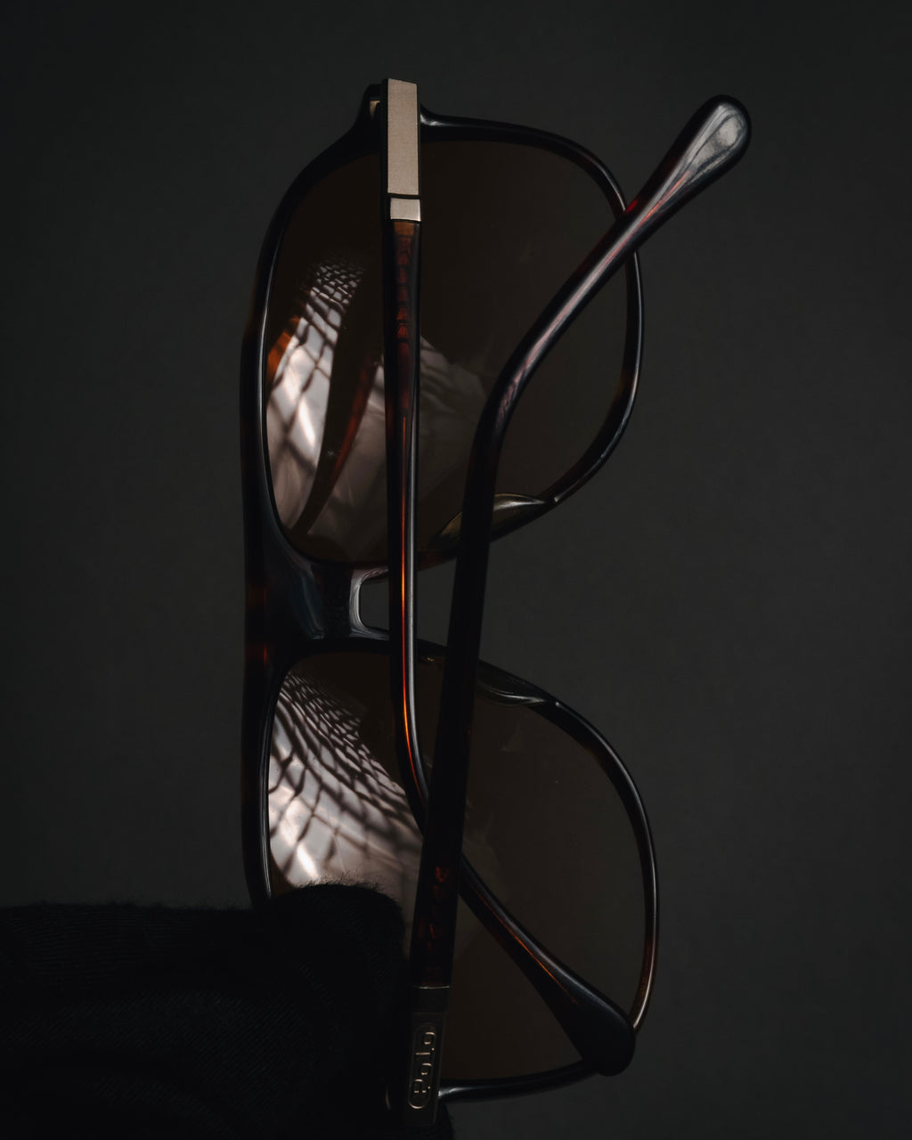 "Polo Ralph Lauren" 85’s-95’s Tortoiseshell aviator logo temples sunglasses