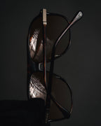 "Polo Ralph Lauren" 85’s-95’s Tortoiseshell aviator logo temples sunglasses