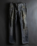"Dolce &amp; Gabbana"Faded design gray denim pants