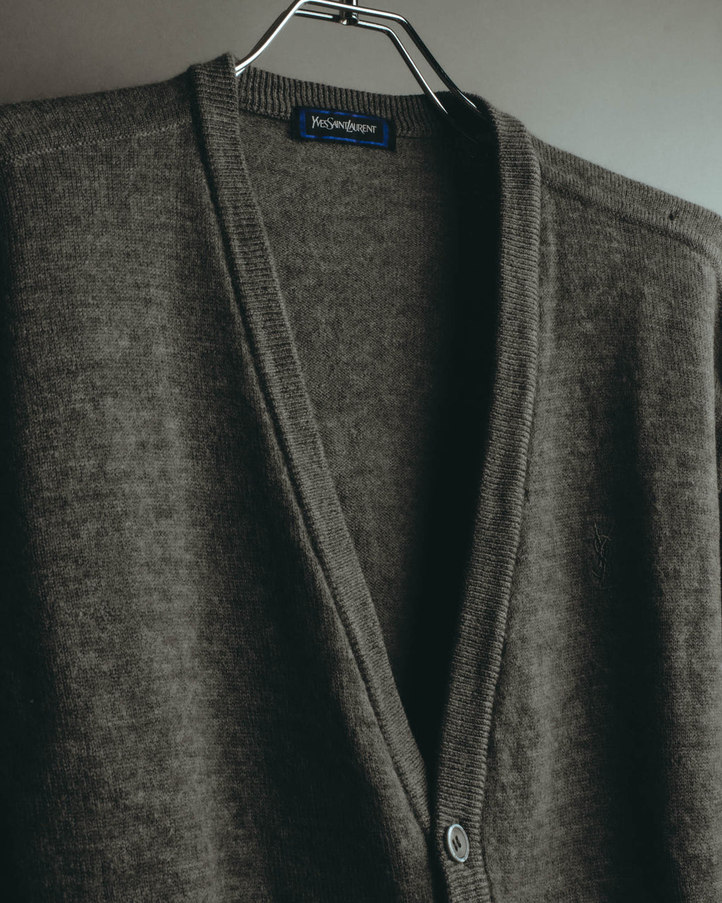 "Yves Saint Laurent" 80's-90's Relaxed wool v neck cardigan