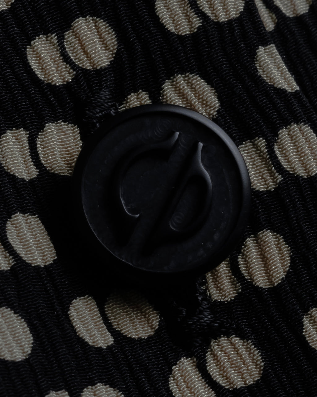 "Christian Dior PRETA PORTER" Ivory polka dot bow tie blouse