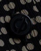 "Christian Dior PRETA PORTER" Ivory polka dot bow tie blouse