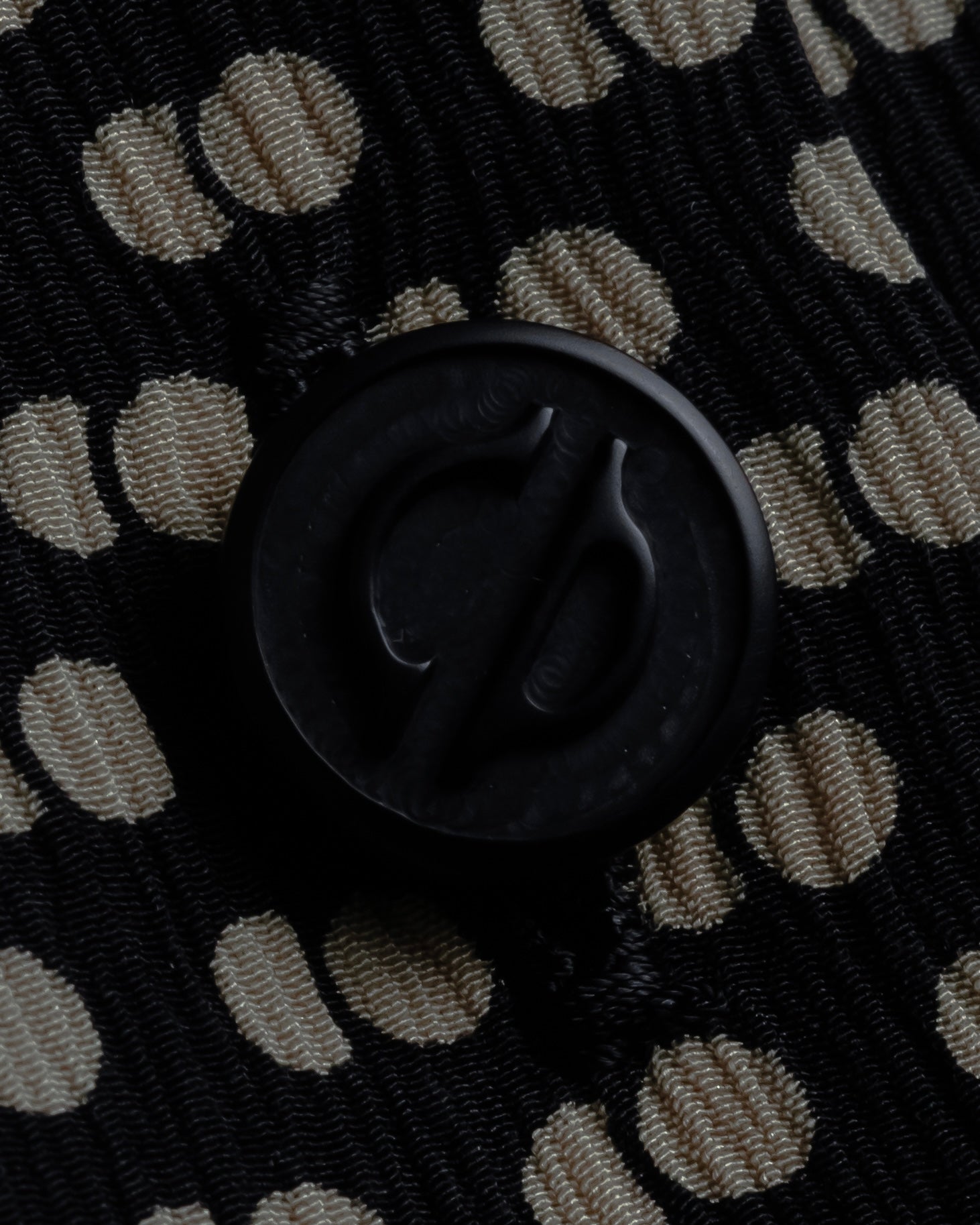 "Christian Dior PRETA PORTER" Ivory polka dot bow tie blouse