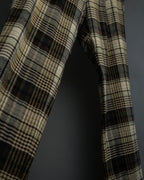 "GUCCI" Brushed check pattern tapered pants