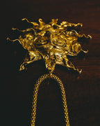 -SPECIAL- “HERMÈS” 90’s Sun face sculptural pendant necklace