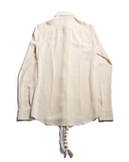 LOEWE by Jonathan Anderson/ Front Rope Trim Designed Dress Shirt Ivory