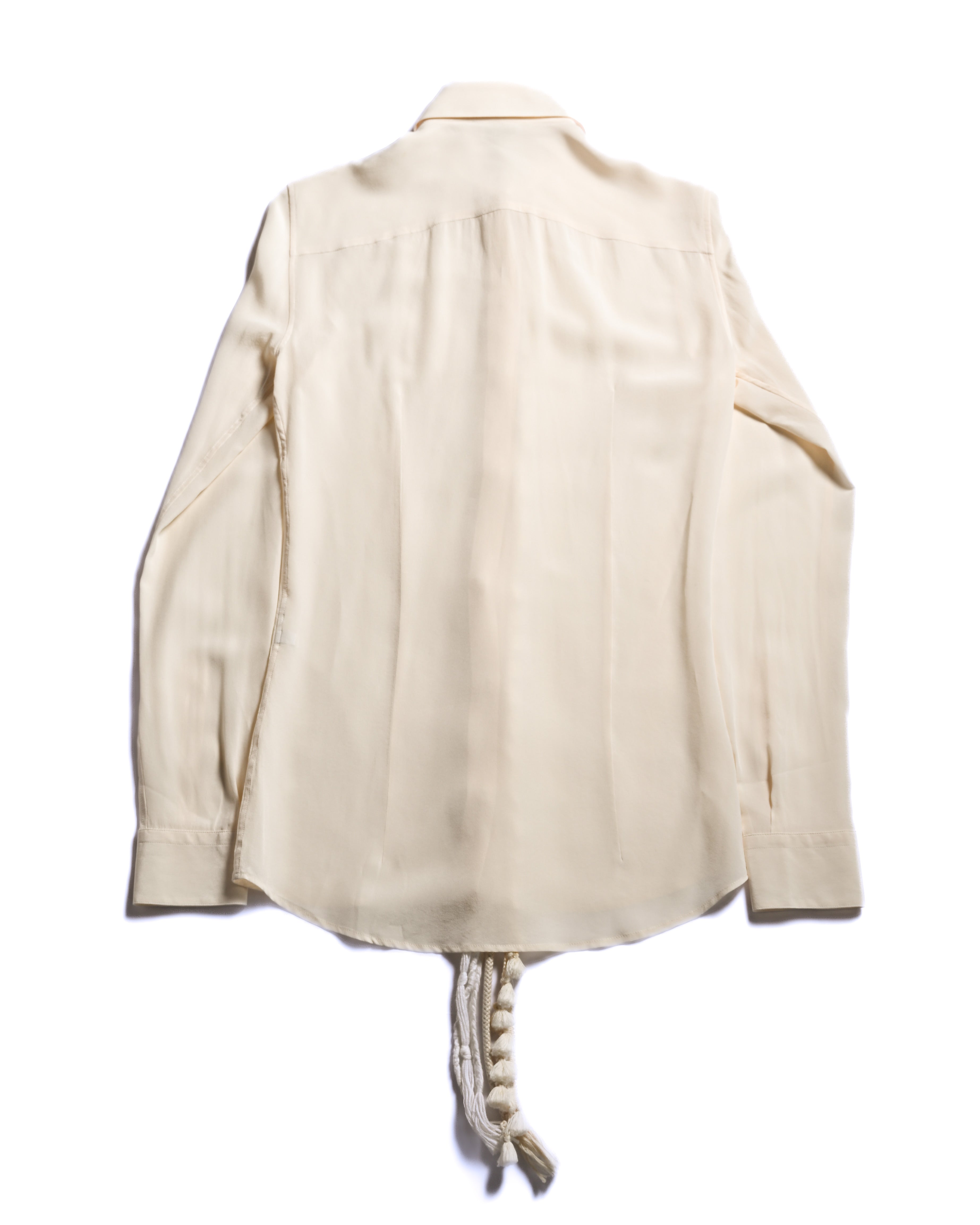 LOEWE by Jonathan Anderson/ Front Rope Trim Designed Dress Shirt Ivory