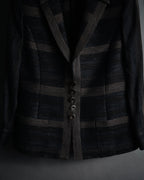 “TAE ASHIDA” 2008-2015 Structured border tweed jacket