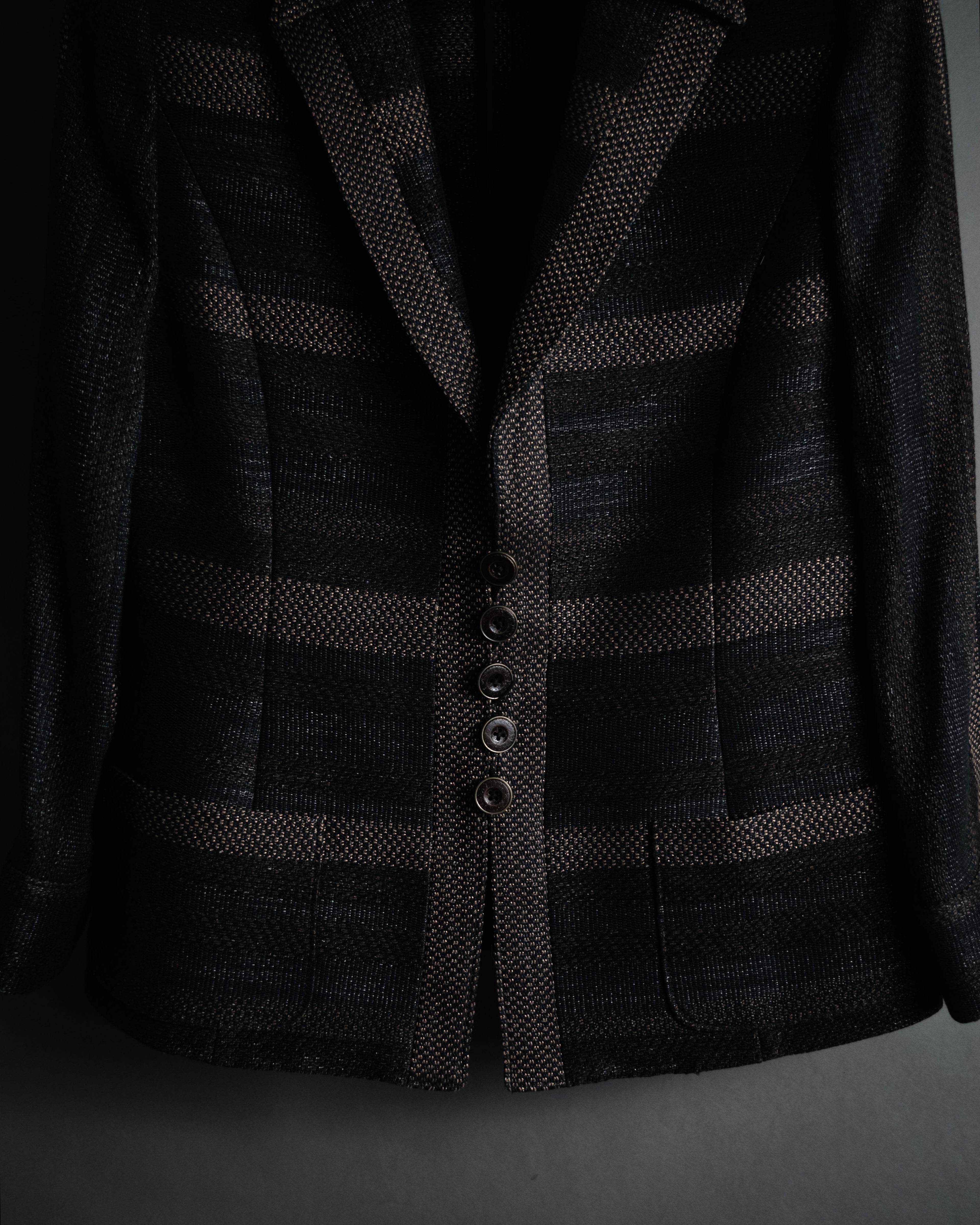 “TAE ASHIDA” 2008-2015 Structured border tweed jacket