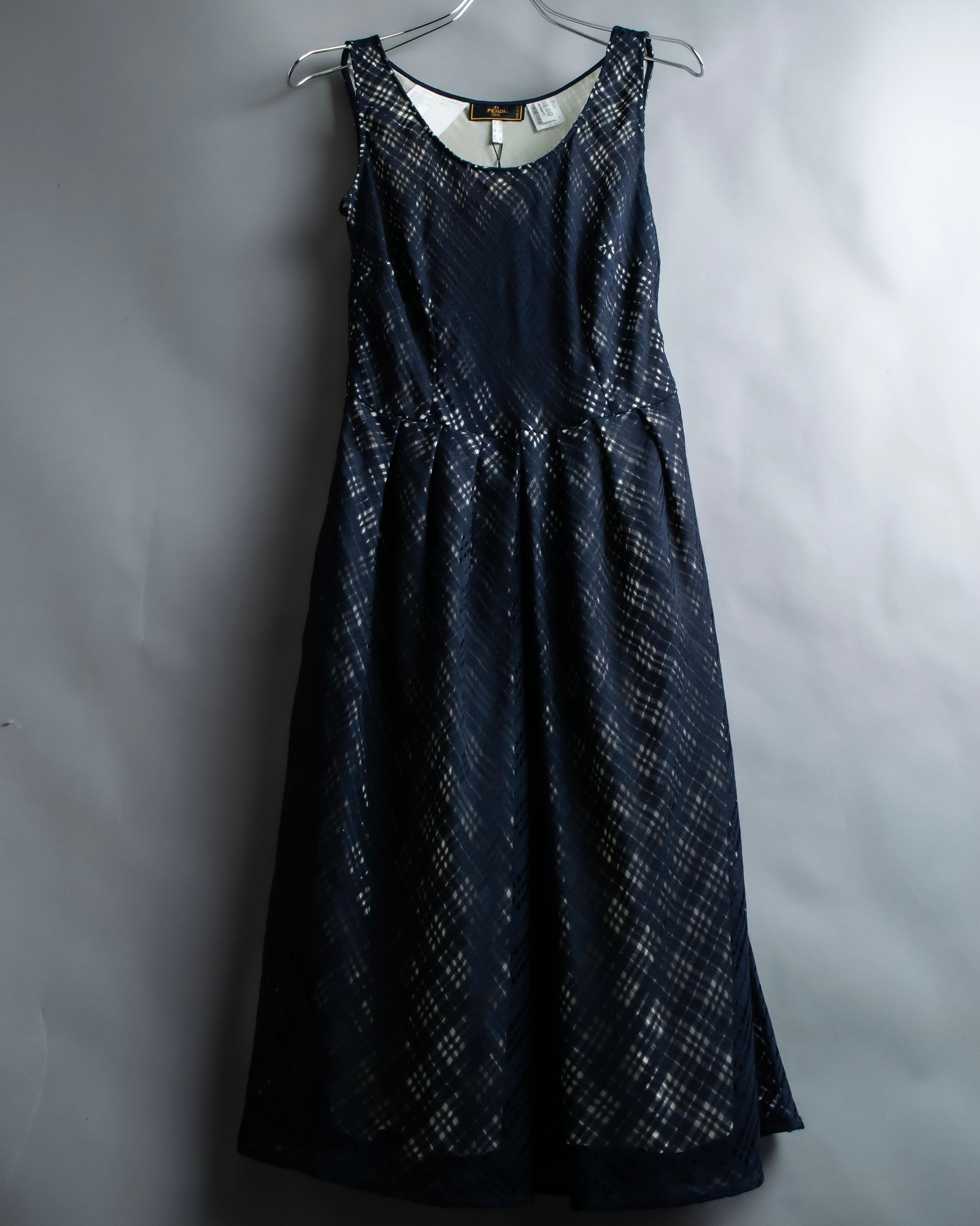 "FENDI" Embroidered check maxi onepiece