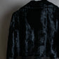 "EMPORIO ARMANI"  Leather belted design velour mid length gown coat