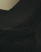 "HIROKO KOSHINO PRET" 90's-00's Elegant lace panel sleeveless maxi dress