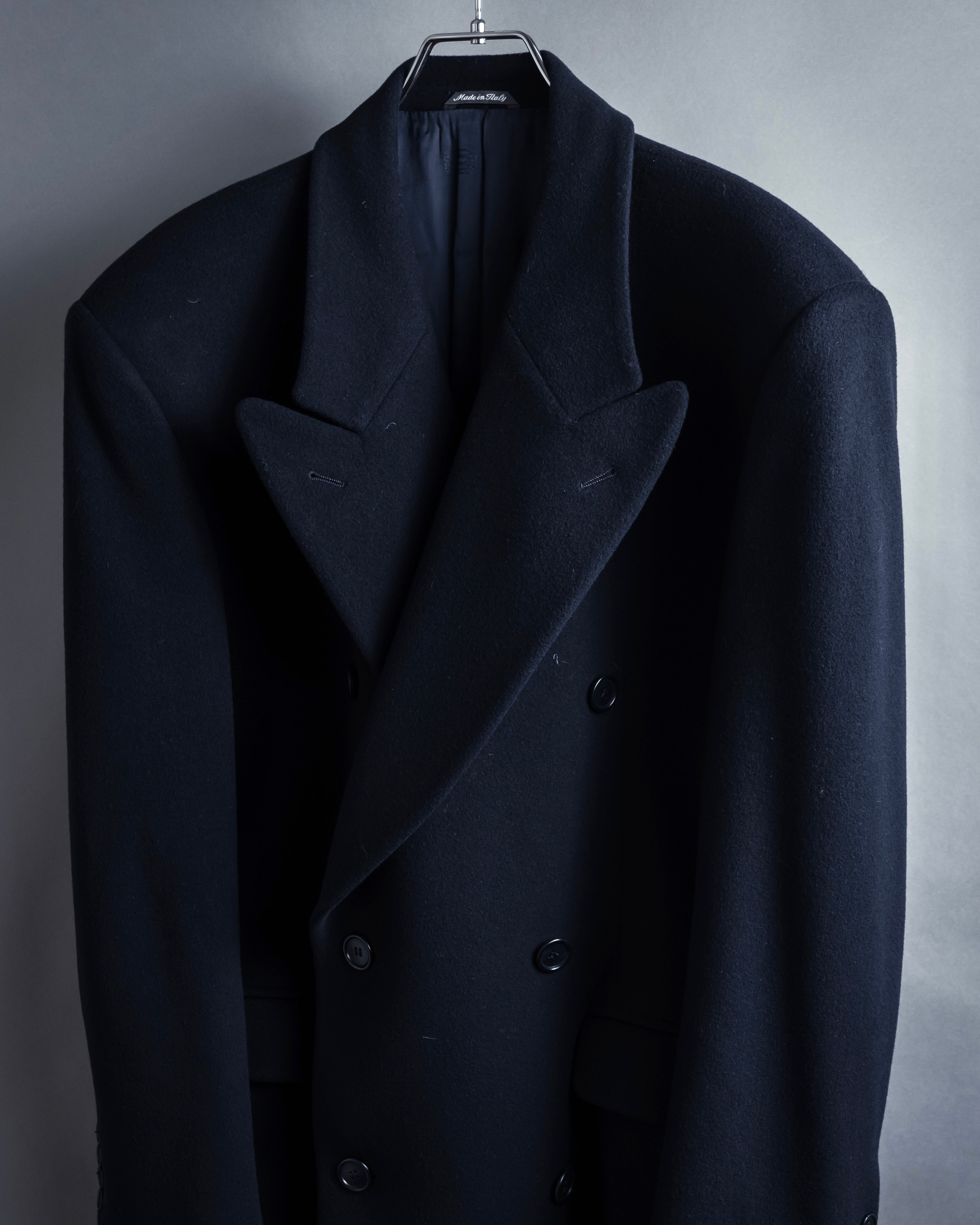 "STUDIO 0001 BY FERRE" Structured silhouette super long chester coat