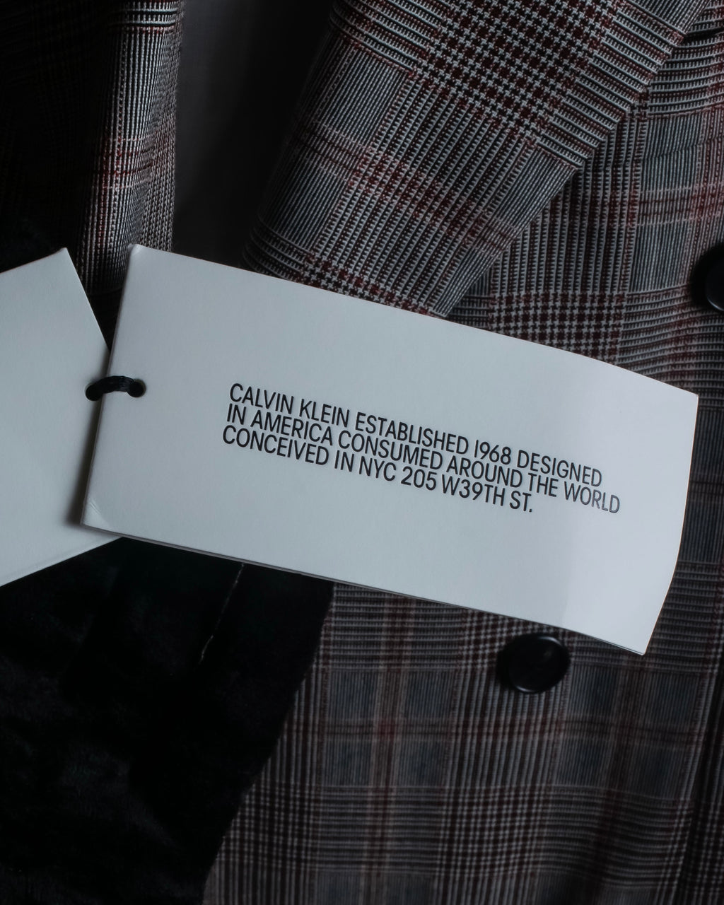 "Calvin Klein" Glen check oversized double breasted jacket