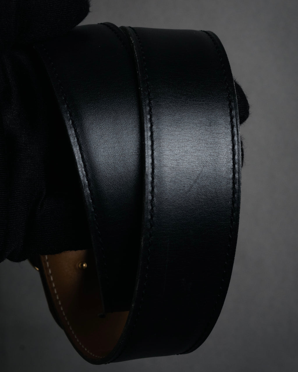 “HERMÈS” 90’s Horsebit leather belt