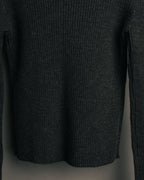 “GUCCI” 90’s-00’s Ribbed knit cardigan with gold buttons