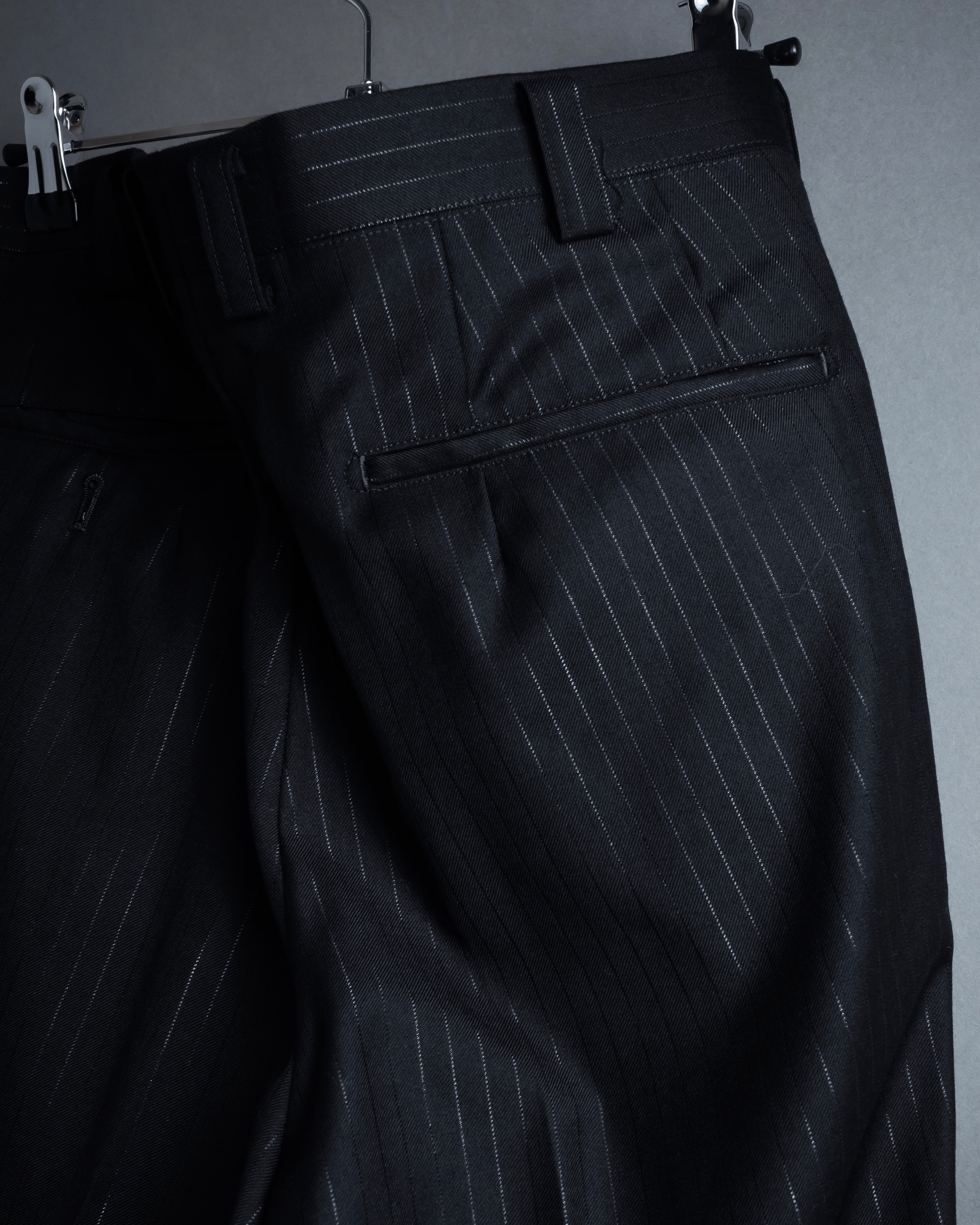 "BALENCIAGA" Chalk stripe pattern long silhouette set up