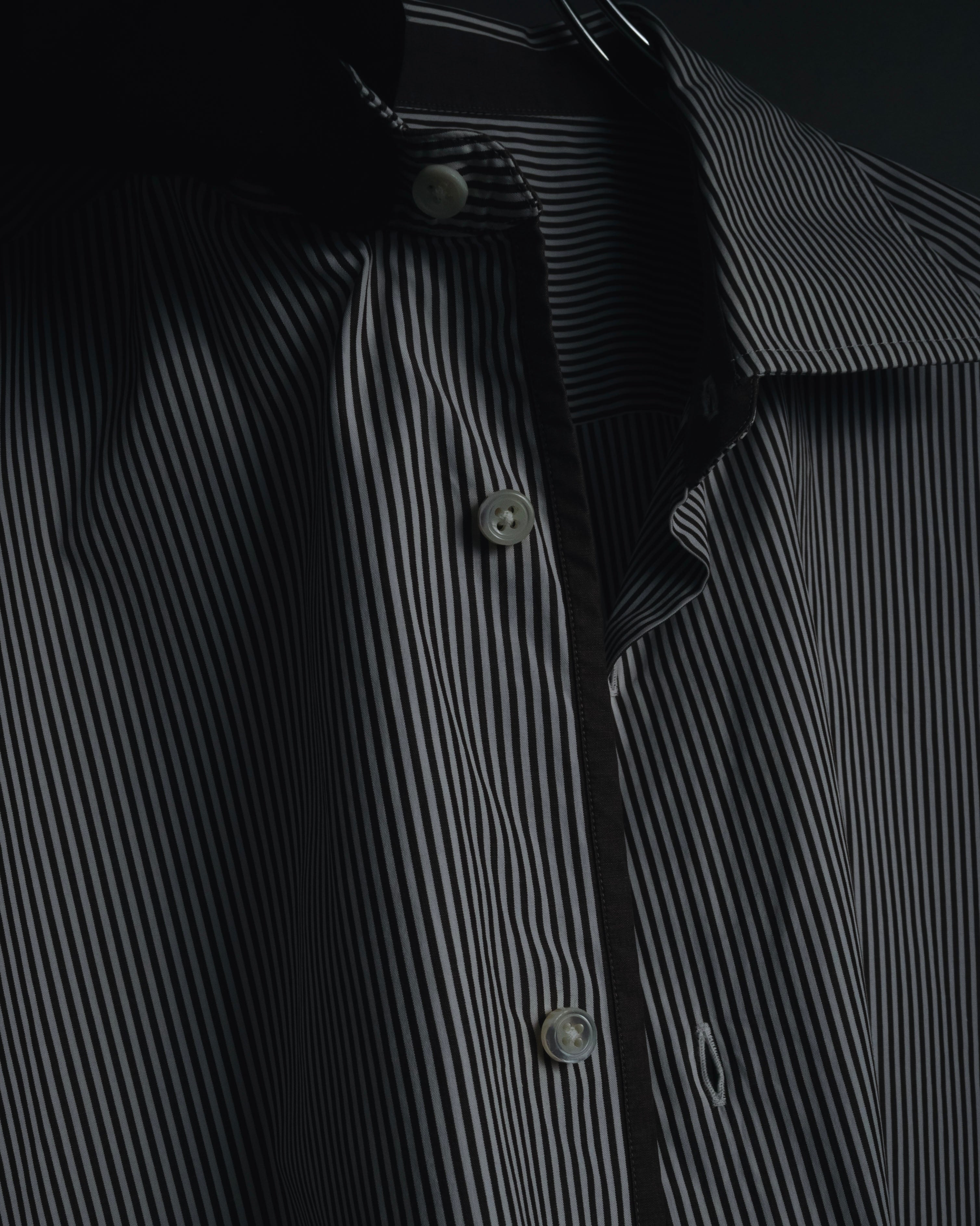 "Ermenegildo Zegna" 2010’s mother-of-pearl button london stripe shirt