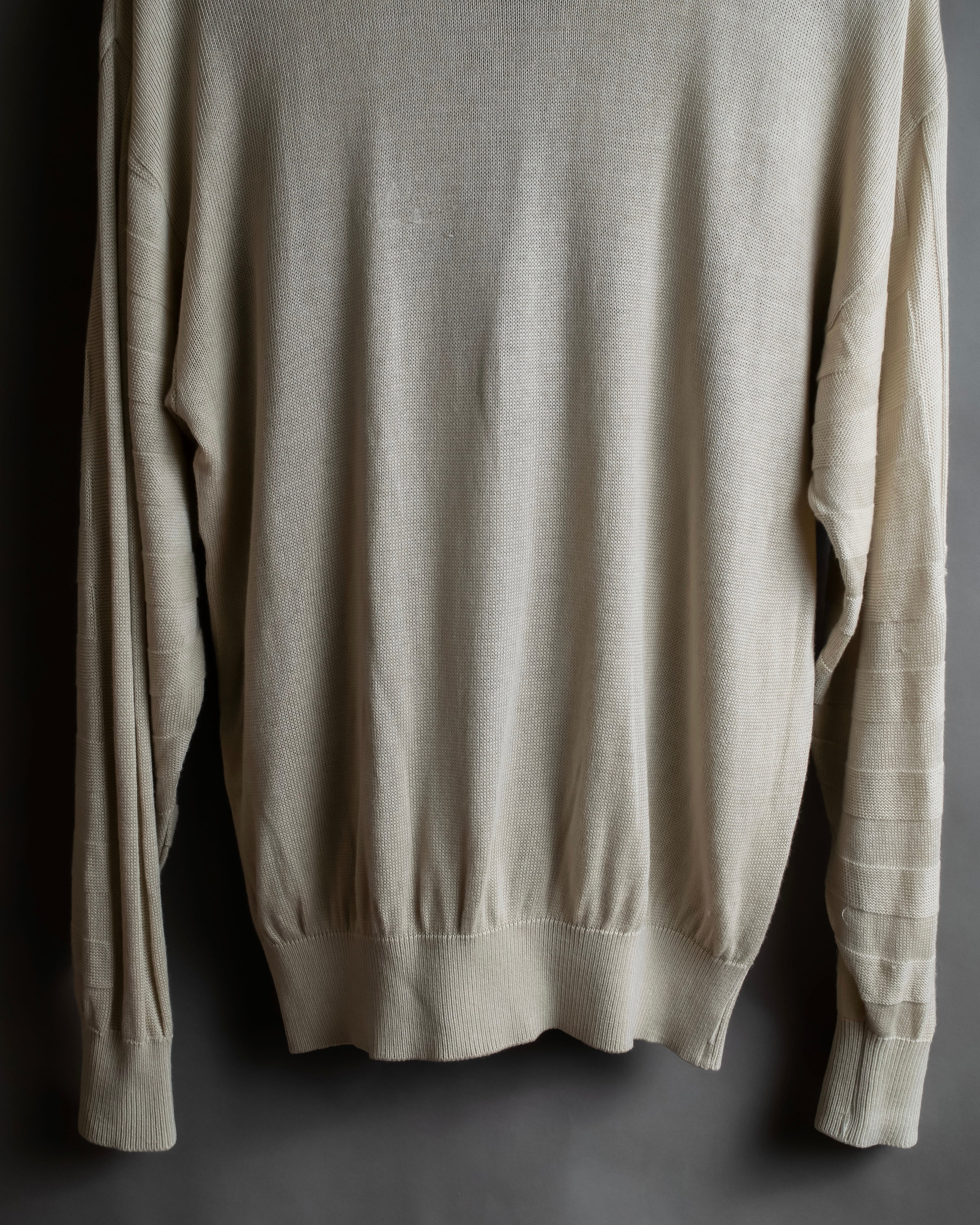 "BALENCIAGA" Diamond pattern argyle twill crew neck knit