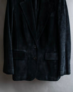 "GUCCI" Stitch design suede tailored jacket