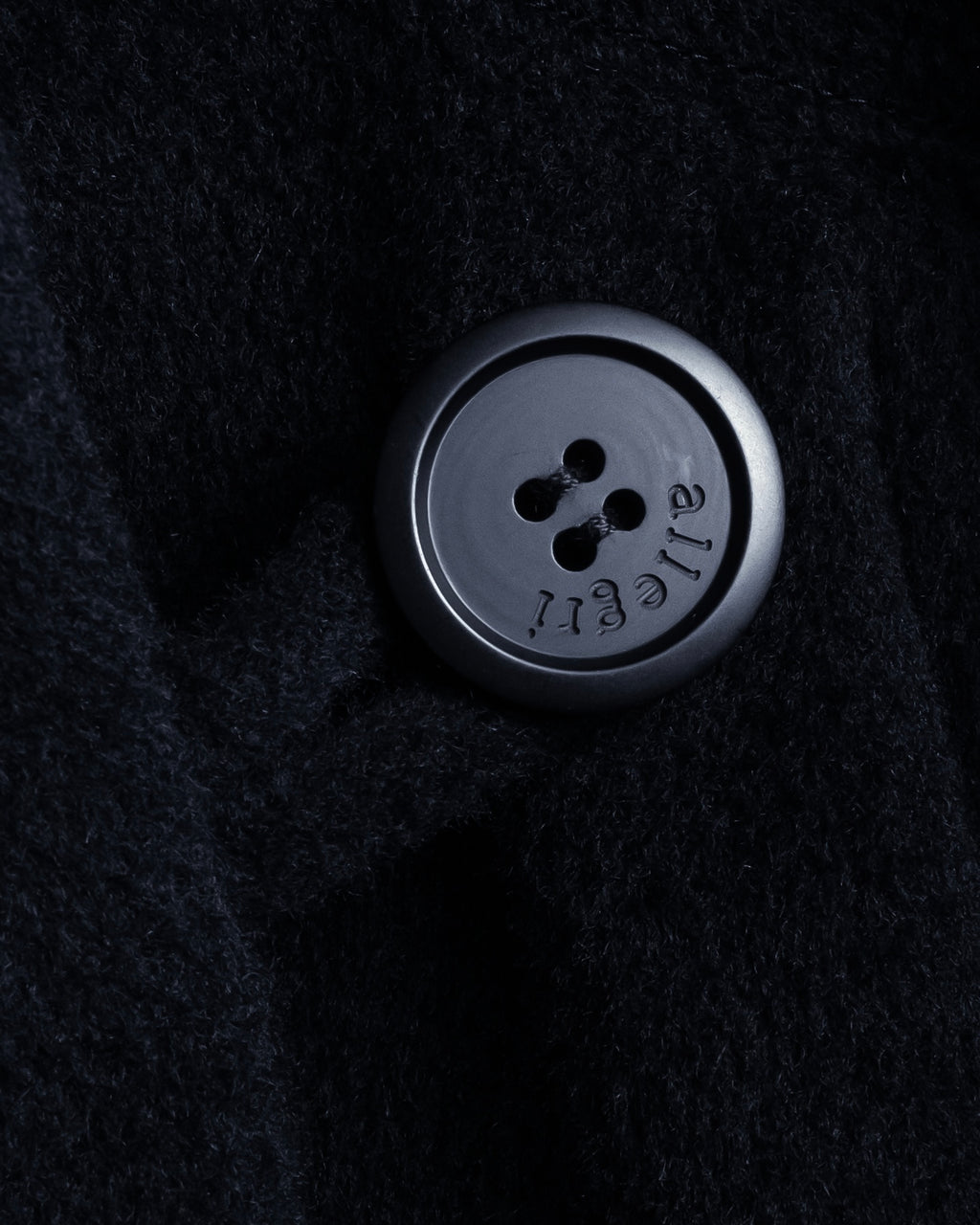 "allegri" Crossover design 2-way collar wool coat