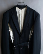 "COMME des GARCONS HOMME PLUS" 17AW Cutting design belted tailored jacket