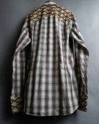 "GUCCI" Floral and checkered western shirt