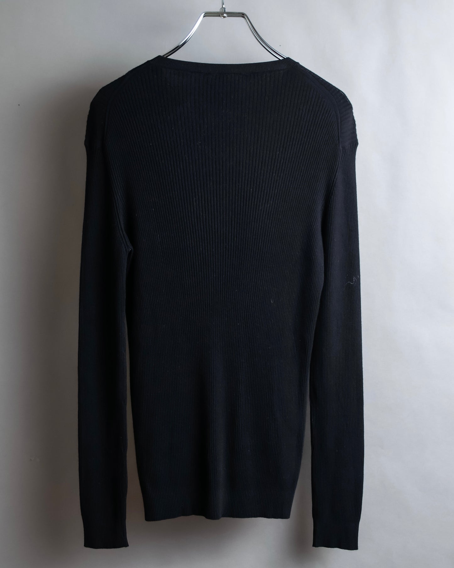 "PRADA" Ribbed black color pullover knit