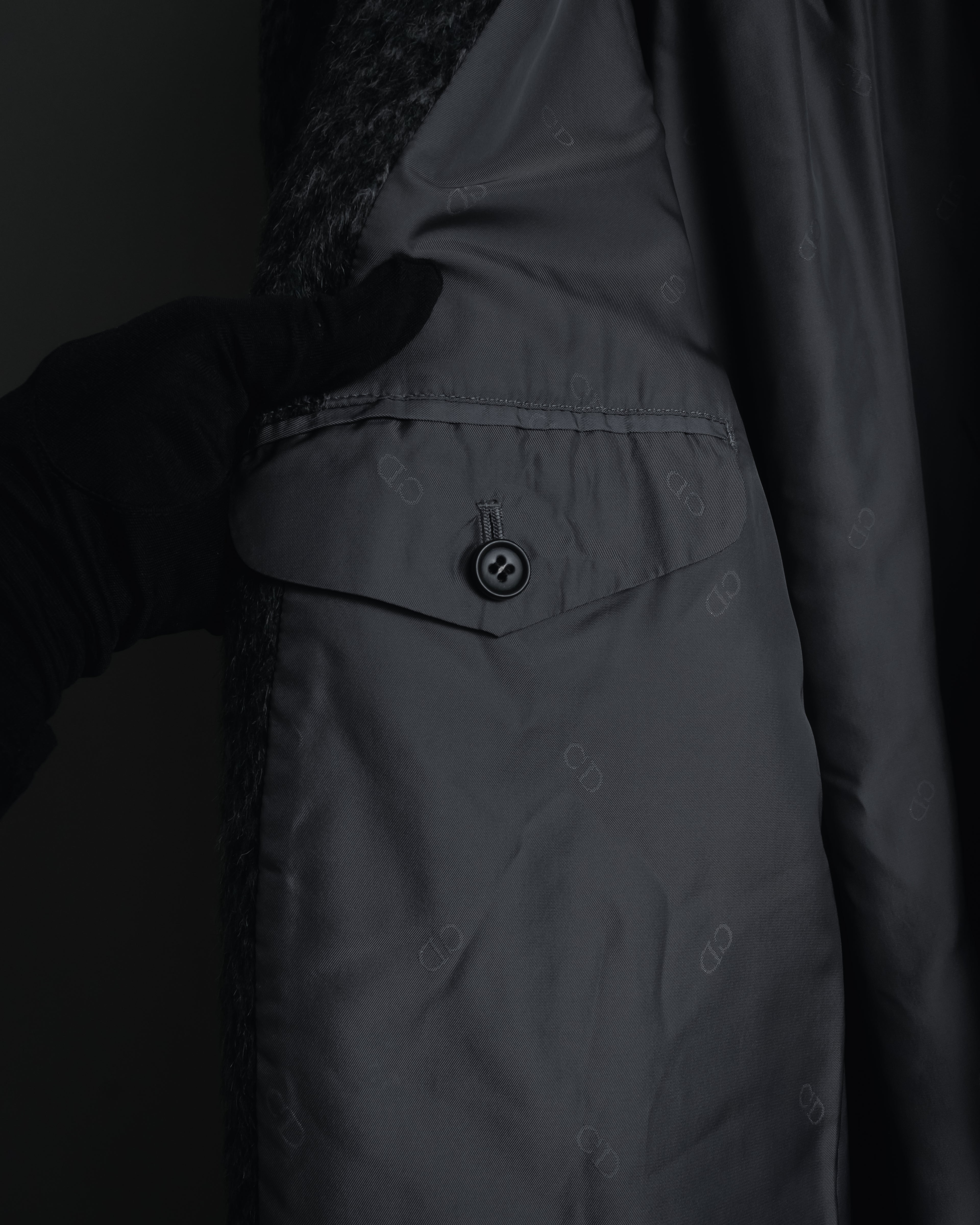 Abrigo de mezcla de mohair de doble botonadura de los años 90 de Christian Dior MONSIEUR