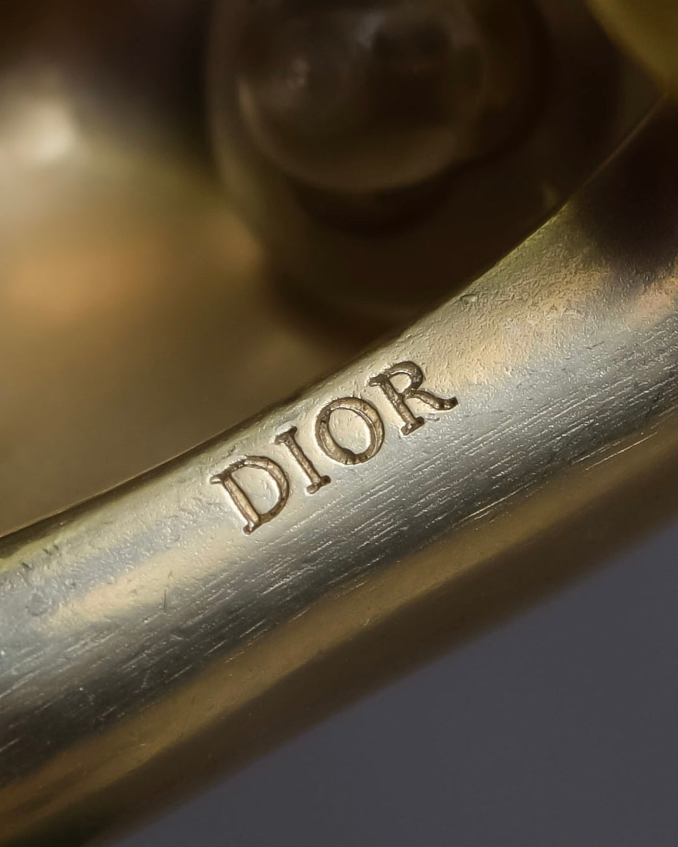 "Christian Dior" Pearl design shaped earrings