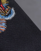 "GUCCI" Michele period tiger embroidery silk necktie