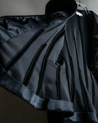 "ARMANI COLLEZIONI" Satin switched design velvet jacket